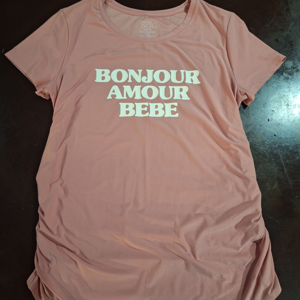 Time and Tru Maternity Top in Soft Pink